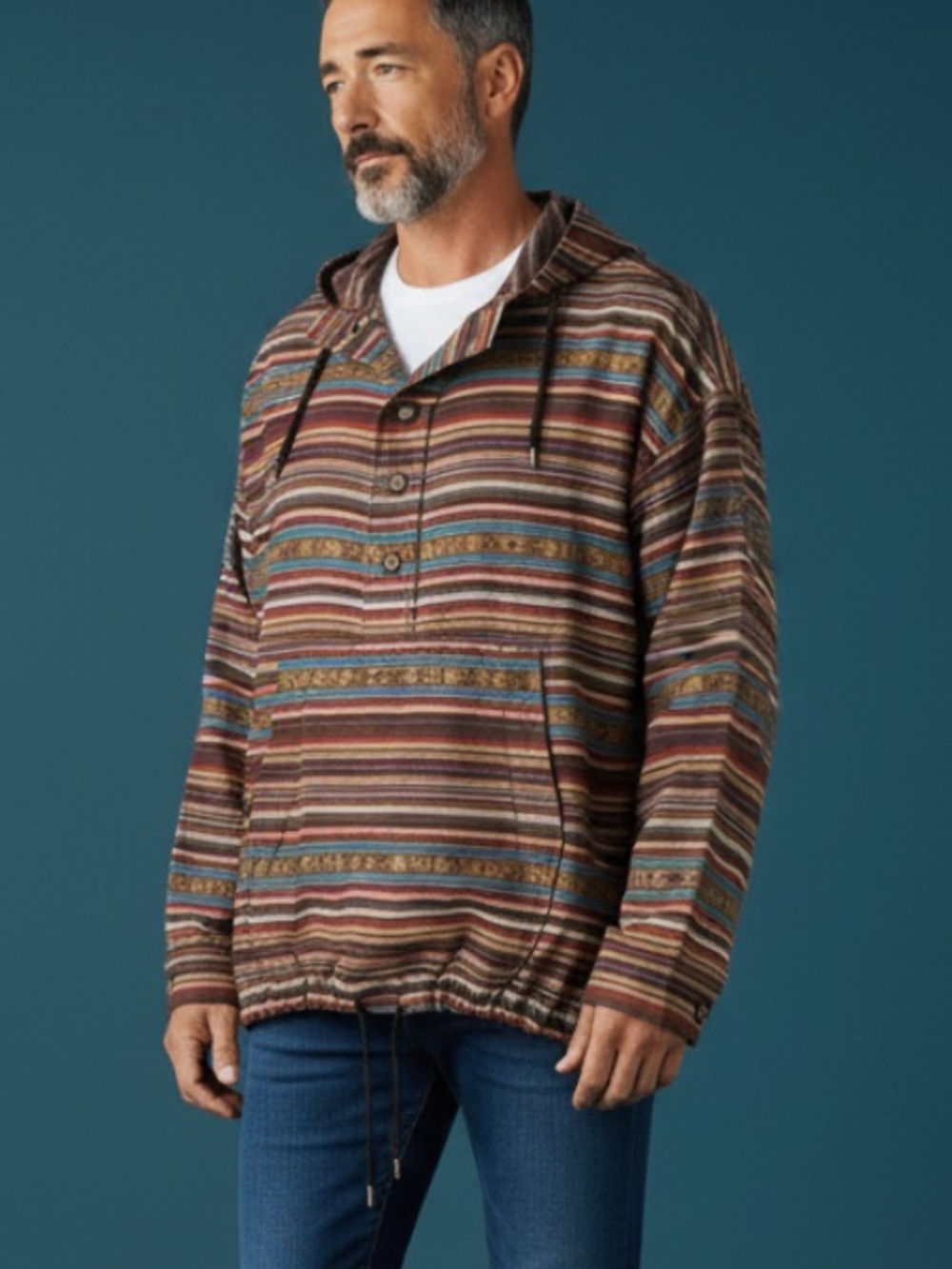 Ariat Brown Multicolor Striped Pullover Hoodie